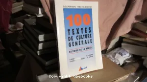 100 textes de culture générale Histoire de la pensée
